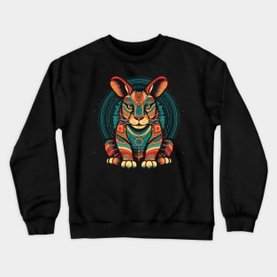 Stand Out with Our Vibrant Zodiac Tiger Design | Ignite Your Courage Crewneck Sweatshirt